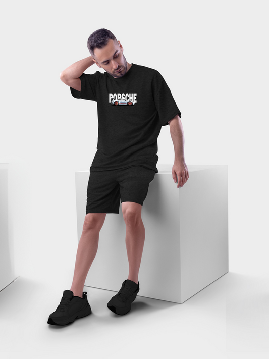 "Porshe Car 911 GT3 Oversized Tees" (Black)